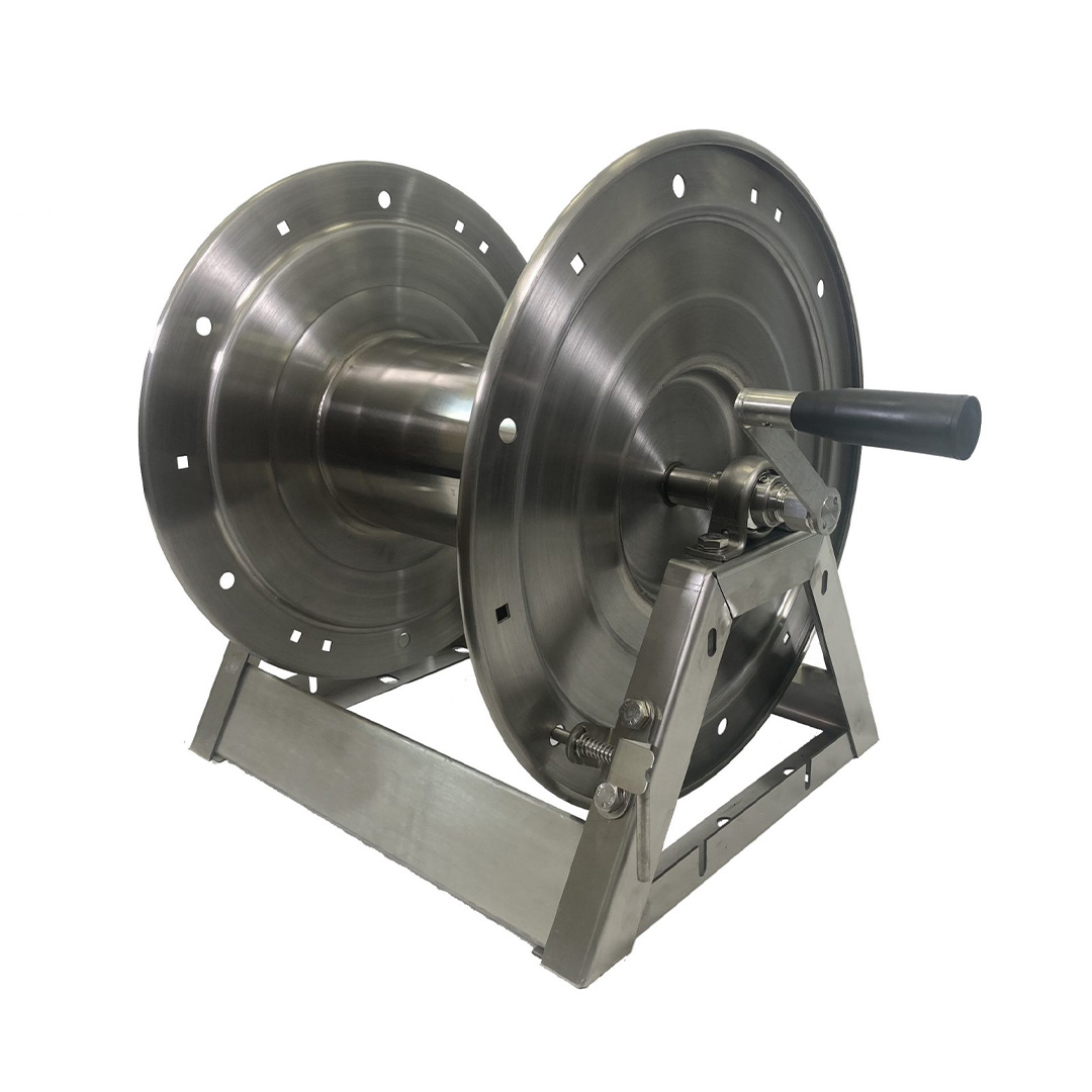 Hose Reel High Pressure 300' x 3/8 inch - Stainless Steel A-frame type